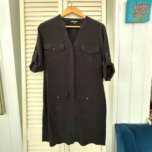 Express Dresses & Skirts - Express Black Collared Dress